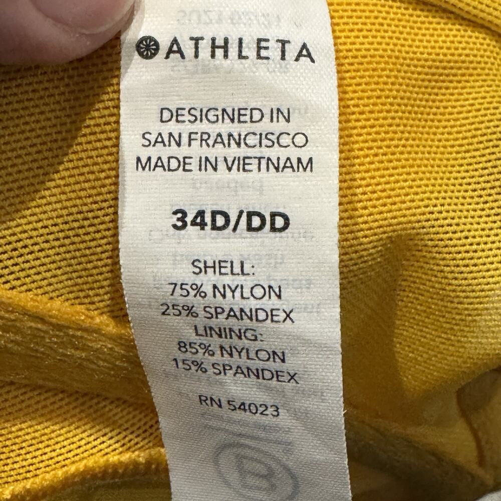Athleta Twist Up Tankini Top 34D/DD Abyssinia Yellow - Picture 5 of 6